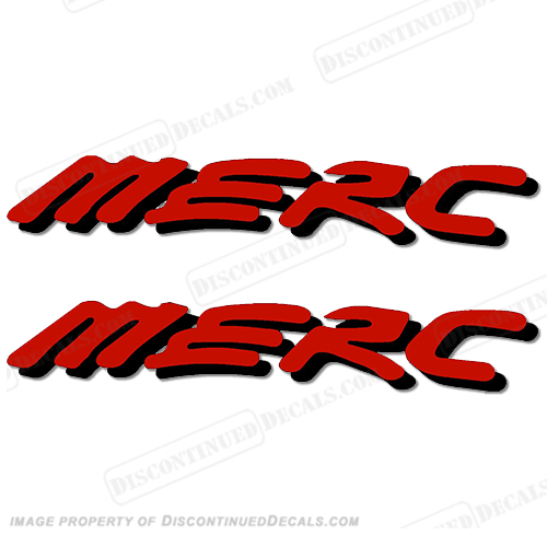 MERC Decal (Set of 2) - Red/Black INCR10Aug2021