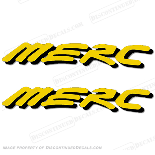 MERC Decal (Set of 2) - Yellow/Black INCR10Aug2021