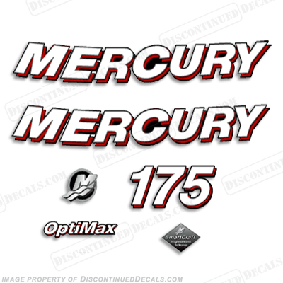 Mercury 175hp "Optimax" Decals - 2006 INCR10Aug2021