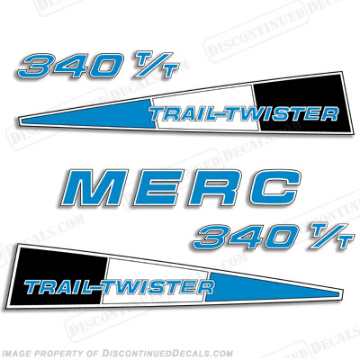 Mercury 340 Trail Twister Decal Kit - Blue 
