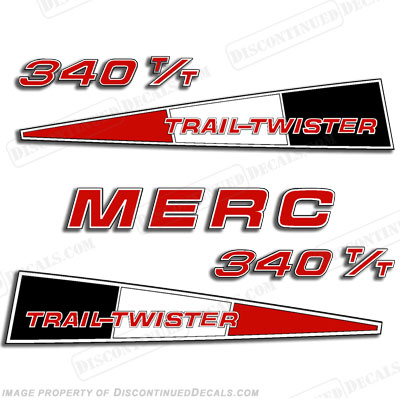 Mercury 340 Trail Twister Decal Kit - Red 