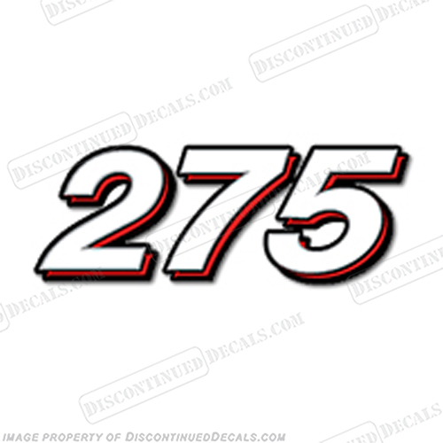 Mercury Verado "275" Decal - Rear Decal INCR10Aug2021
