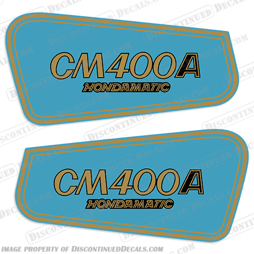 Honda CM400A Hondamatic Side Cowl Decals (Set of 2) - 1981 honda, decals, sl100, motorcycle, gas, tank, stickers, 1972, 1981, CM400A, CM, 400, 400A, Hondamatic, Side, Cowl, Side Cowl, Cowls