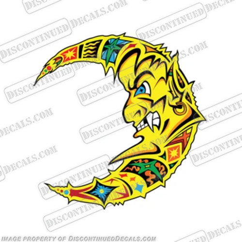 Valentino Rossi "MOON" Decal 2 motorcycle, race, bike, decals, valentino, rossi, moon, 2, stickers, sticker, decal
