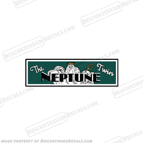 Neptune "the Twin" Outboard Engine Decal - Green Neptune, Boat, outboard, motor, engine, decal, sticker, kit, set, INCR10Aug2021