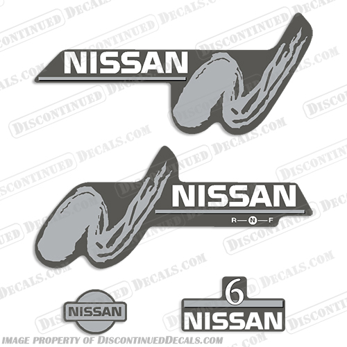 Nissan 6hp Decal Kit - 1999 2000 2001 2002 2003 2004  nissan, 6hp, outboard, motor, engine, decal, sticker, kit, set, 6, hp, 1998, 1999, 2000, 2001, 2002, 2003, 2004, 00, 01, 02, 03, 04, 99, 