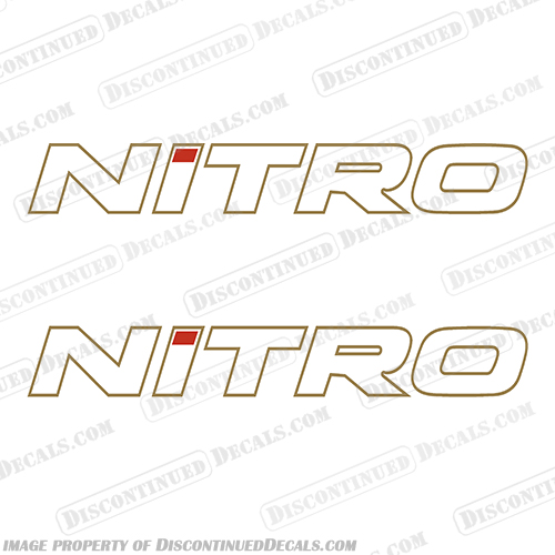 Tracker Marine Nitro Boat Decals  - White w/Gold outline Tracker, marine, nitro, boat, decals, white, with, w/, silver, outline, stickers, engine, gold