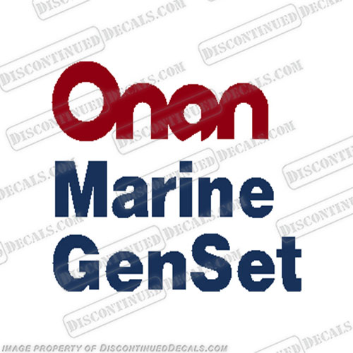 Onan Generator Marine Genset Decal Kit (Set of 2) onan, generator, marine, genset, gen, set, sound, enclosure, decal, kit, sticker, mdkaw, diesel, meridian, 411sb, boat