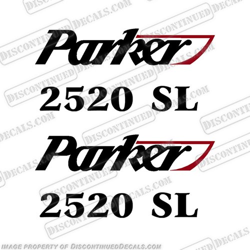 Parker 2520 SL Logo Decal (Set of 2)   parker, boats, boat, decal, decals, 2520, SL, boat, stickers