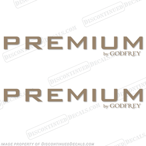 Premium By Godfrey Marine Pontoon Boat Logo Decals - Any Color!  by godfrey, INCR10Aug2021