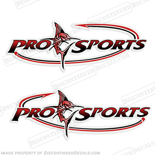 Pro Sports Logo Decal - Red/Black prosport, prosports, INCR10Aug2021