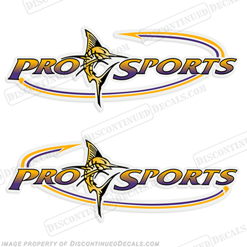 Pro Sports Logo Decal - Yellow/Purple prosport, prosports, INCR10Aug2021