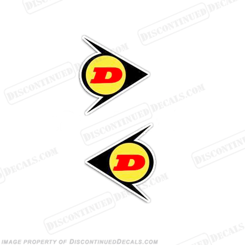 Dunlop Decals (Yellow) - Set of 2 INCR10Aug2021