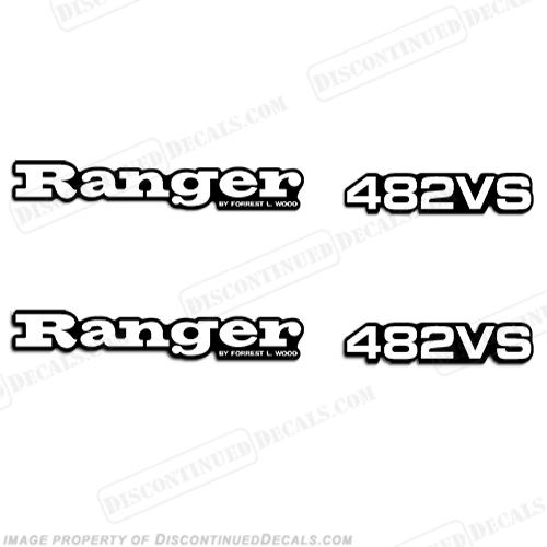 Ranger 482VS Decals (Set of 2) - Any Color! ranger, boat, boats, decal, sticker, any, color, custom, set, of, 2, two, 482, 482VS, 482 VS