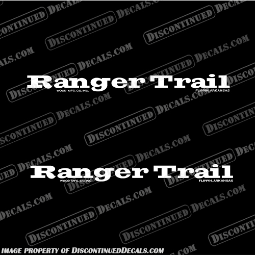 Ranger Trail by Wood MFG Flippin Arkansas Trailer Decals (Set of 2) - Any Color! INCR10Aug2021