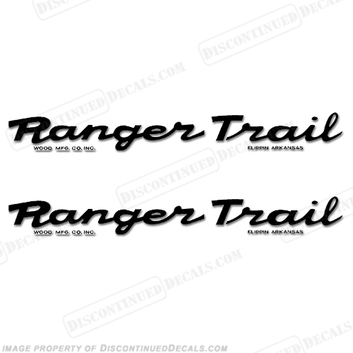 Ranger Trail Script Style Trailer Decals (Set of 2) - Any Color! INCR10Aug2021