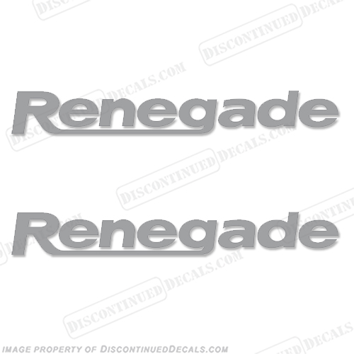 Renegade Boat Logo Decals (set of 2) - Any Color!  INCR10Aug2021