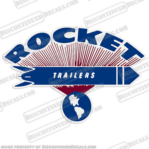 Rocket Trailer Decal rocket, decals, boat, trailer, label, stickers