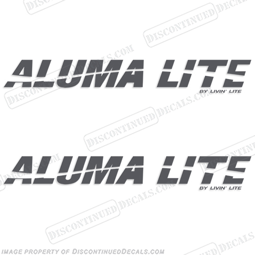 Aluma-Lite By Livin Lite RV Decals (Set of 2) - Any Color! aluma, alumalite, livinlite, living, light, alumalight, aluma-light, INCR10Aug2021