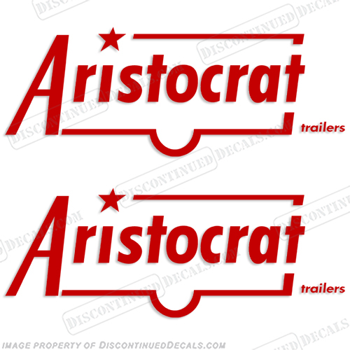 Aristocrat Trailer RV Logo Decals - (Set of 2) Any Color! motorhome, motor, home, INCR10Aug2021