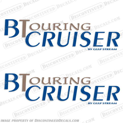 Gulfstream BT-B Touring Cruiser RV Decal Kit (Set of 2) gulf, stream, gulf-stream, b, touring, btouring, gx2, bt, cruiser, 2003, bt, BT, rv, decals, decal, sticker, motorhome, travel, trailer, set of 2 