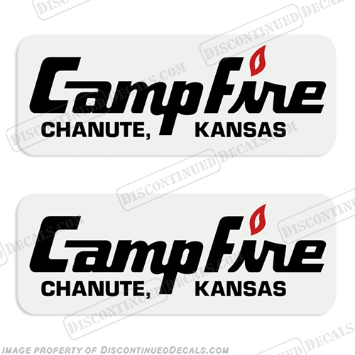 Campfire Camper RV Decals (set of 2) Campfire, RV, Camper, Chanute, Kansas, INCR10Aug2021