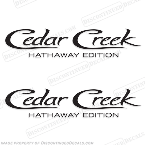 Cedar Creek Hathaway RV Decals (Set of 2) - Any Color! cedarcreek, cedar-creek, INCR10Aug2021