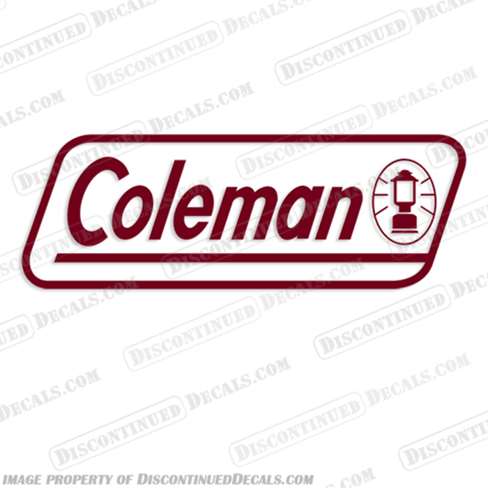 Coleman Camper RV Logo Decals -  Any Color! - Single cole, man, cole man, cole-man, rv, decal, any, color, logo, travel, trailer, camper, motorhome, 