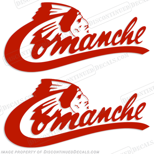 Comanche RV Logo Decals - (Set of 2) Any Color! commanche, comanche, rv, conversion, van, sticker, label, logo, decal, kit, set, marking, INCR10Aug2021