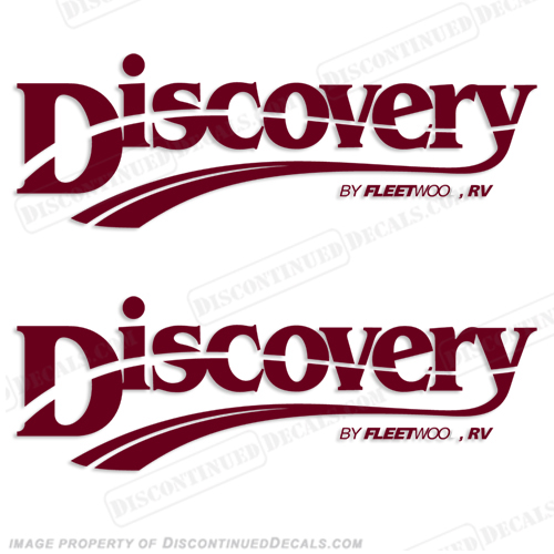 Fleetwood Discovery Logo RV Decals (Set of 2) - Any Color! INCR10Aug2021