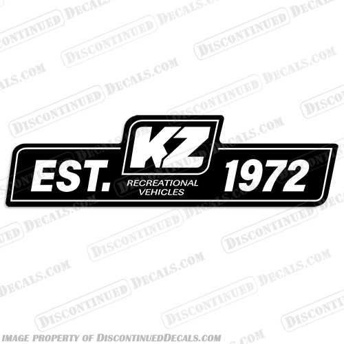 Escape by KZ 1972 RV Decal - Any Color! escape, by, kz, est, 1972, rv, decal, logo, sticker, camper, motorhome, any, color, single, 