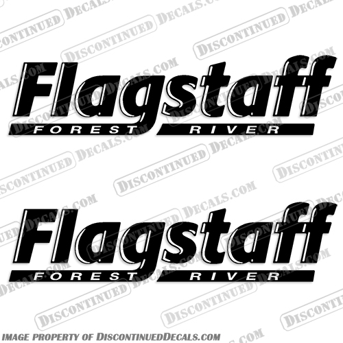 2005 Style Flagstaff Forest River RV Decals - Any Color! 2005, Style, Flag, Staff, Flagstaff, Forest, River, RV, Decal, Decals, Sticker, Set, any, color, color!, custom