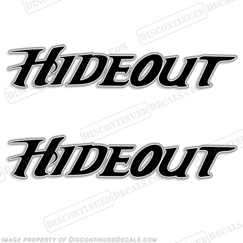 Hideout by Keystone RV Decals Style 1 (Set of 2) hide out, hide-out, INCR10Aug2021