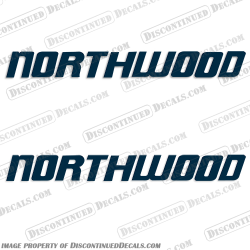 Northwood Boat Decal - Any Color!  North Wood, North, Wood, Northwood, Boat, Decal, Decals, Style, Style 1, 1, Set of 2, Any, Color, Any Color