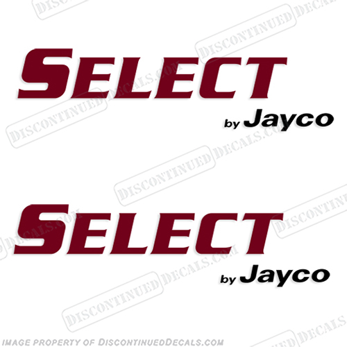 Select By Jayco RV Decal Kit (Set of 2) Custom 2-Color - Pick Colors! INCR10Aug2021