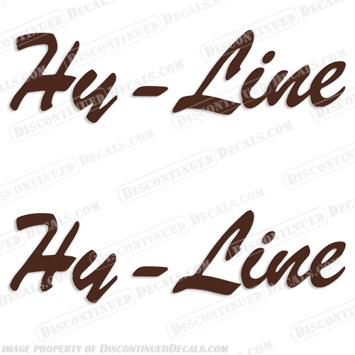 Hy - Line Camper / RV Decals - Any Color!  Set of 2 decals vintage, park, hi-line, hy-line, hy, line, 1992, trailer, camper, stickers, RV, Decal, Decals, Color, Any Color