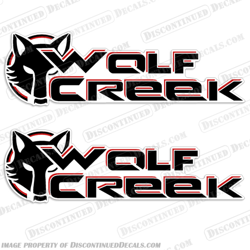 Wolf Creek RV Decal - Set of 2 wolf, creek, rv, decal, single, motorhome, travel, trailer, camper, set, of, 2, 