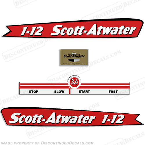 Scott Atwater 3.6hp Decals - 1947 INCR10Aug2021