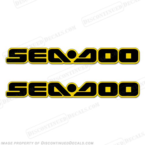 Sea-Doo Decals - Black/Yellow - Set of 2 INCR10Aug2021