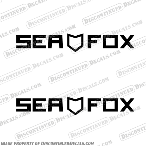 Sea Fox Boats Style 2 New Generation Boat Set of Two Decals - Any Color! Sea, Fox, Logo, Boat, Decal, Decals, Style, Style 2, 2, Set of 2, Any, Color, Any Color, New, Generation, Boats,