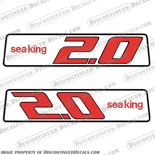 Sea King 2HP Decals 1980 Sea, King, 2, 2hp, hp, horsepower, decal, decals, kit, 1980, 80s, 80s