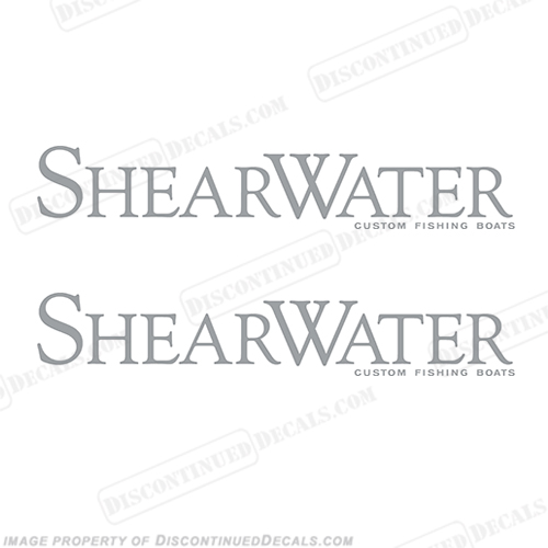 Shearwater Boat Logo Decals (Set of 2) - Any Color! INCR10Aug2021