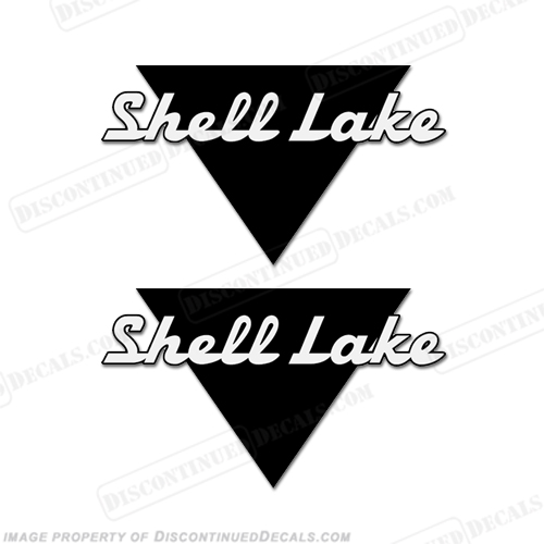 Shell Lake Boat Logo Decals (Set of 2) - Any Color! INCR10Aug2021