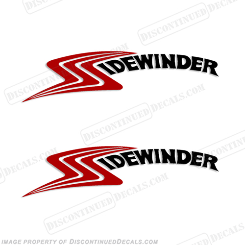 Sidewinder Sidecar Motorcycle Decal (Set of Two) side, car. winder, ride, by, along