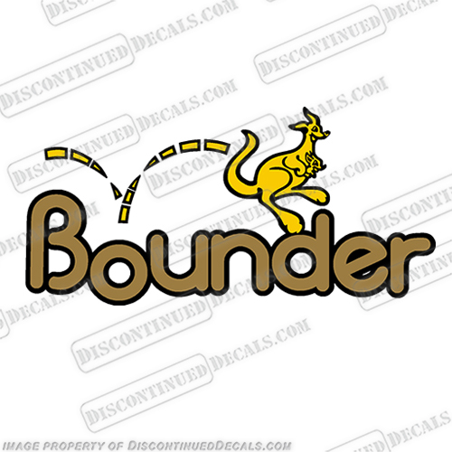 Bounder RV Decals (Single Decal) - Yellow/Gold  rv, camper, motorhome, INCR10Aug2021