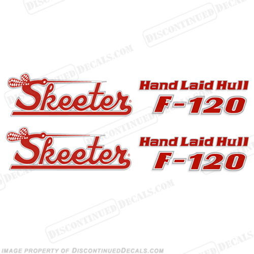 Skeeter F-120 Decal Partial Package - Red/White/Silver INCR10Aug2021