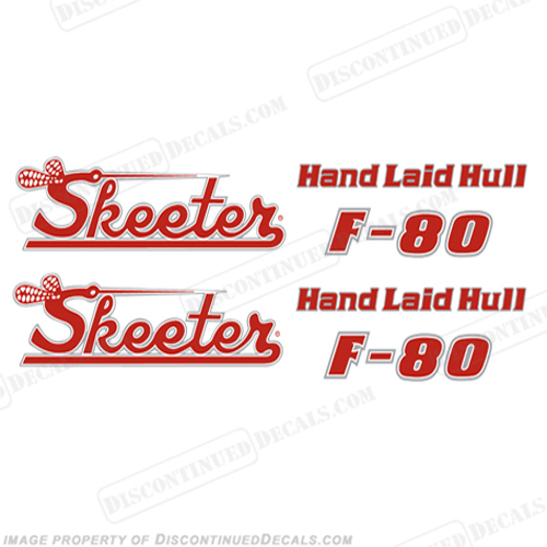 Skeeter F-80 Decal Partial Package - Red/White/Silver INCR10Aug2021