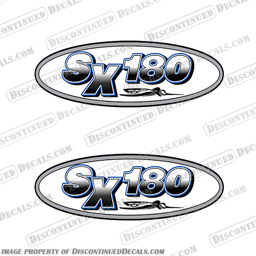 Skeeter SX180 Oval Flat Emblem Decals - Set of 2 Skeeter, Boat, Decals, sx180, sx, 180, boats, Bay, Bass, Hull, Logo, Sticker, Decal, set, of, 2, two, oval, flat, emblem,