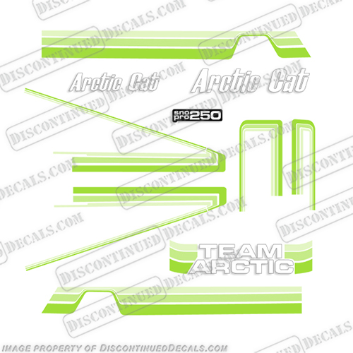 1993-94 Arctic Cat Kitty Cat Graphics Decal Reproduction Full Kit 17 Pieces 