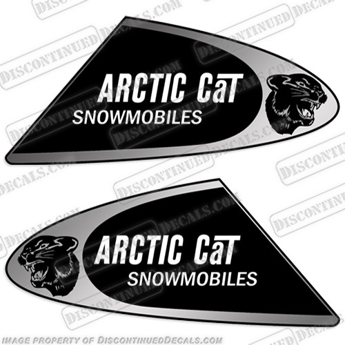 2 Mini 5" ARCTIC CAT Racing Decal Graphics for Snowmobile Hood Cowl or Trailer 